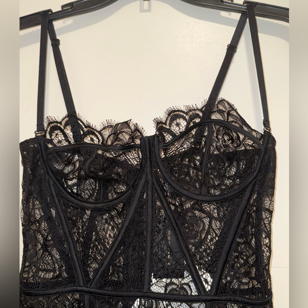 Kiki De Montparnasse Coquette Lace Dress, 8, Black - Picture 10 of 17